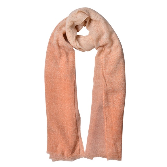 Peach 100% Acrylic Shadow Art Scarf (76x36 in) - Picture 4 of 5